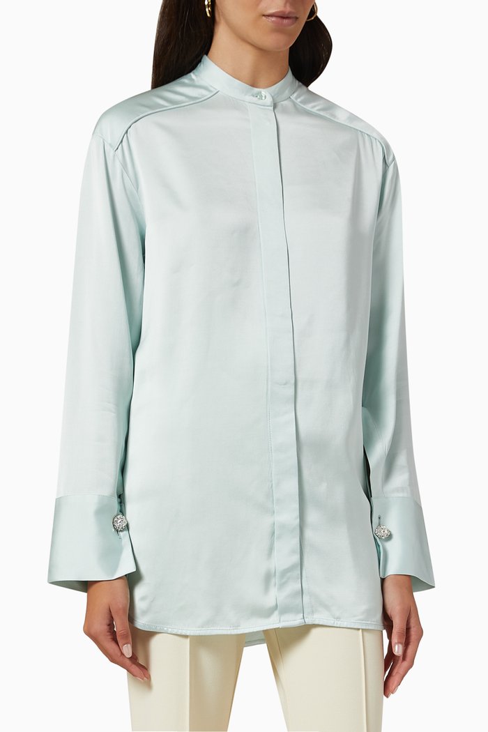 

Amaya Shirt in Viscose-blend, Blue