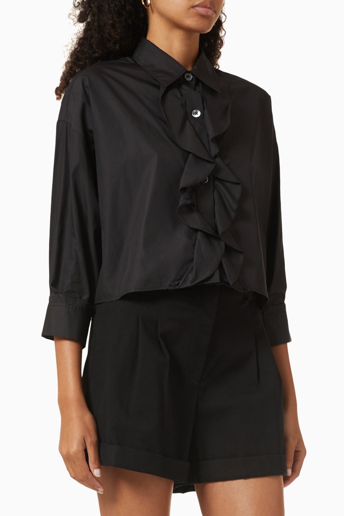 

The Soon To Be Ex Shirt in Cotton Poplin, Black