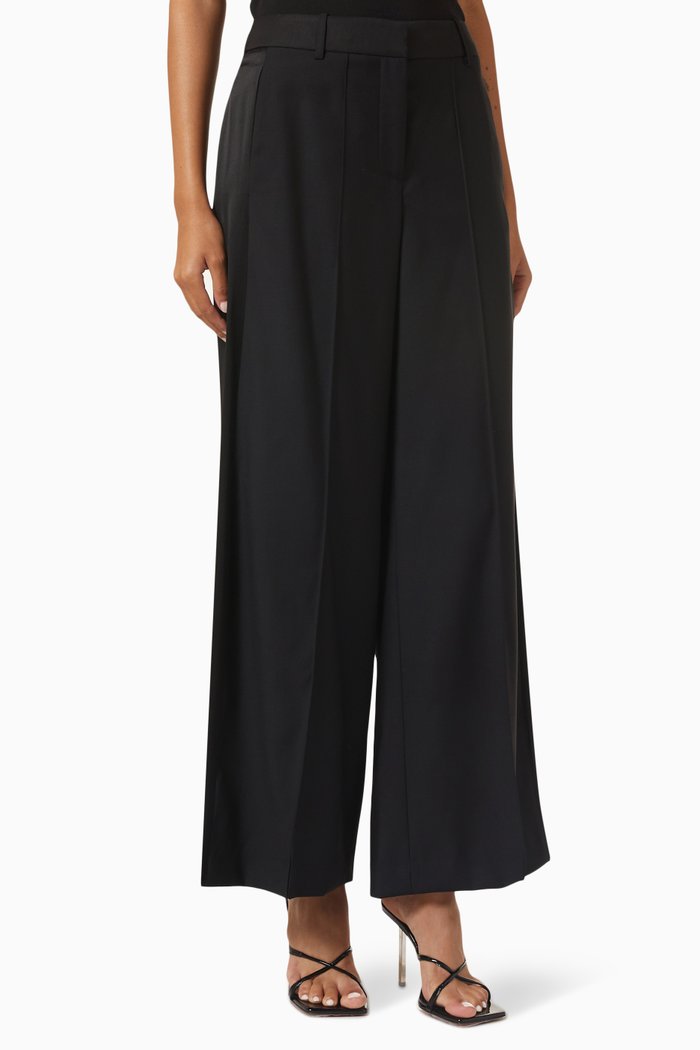 

Jagger Tuxedo Tux Pants in Wool, Black