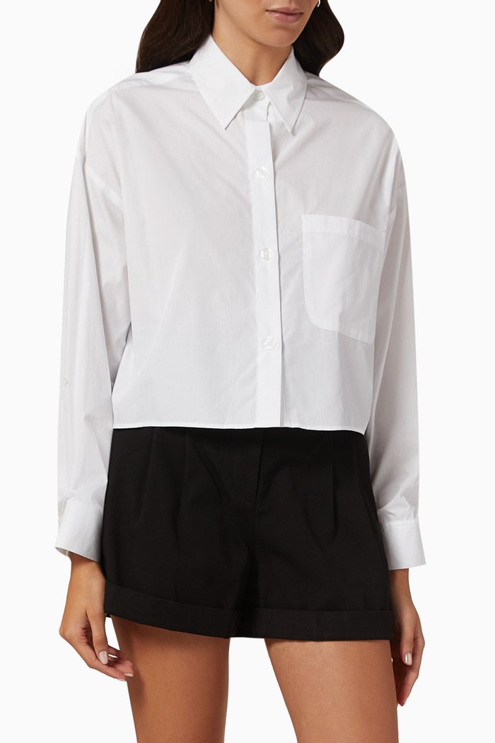 

Soon to be Ex Cropped Shirt in Cotton, White