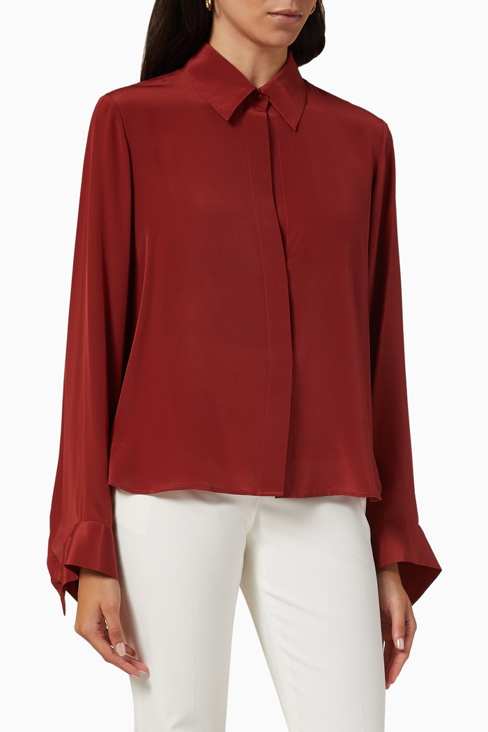 

Last Friday Night Shirt in Silk-crepe, Orange