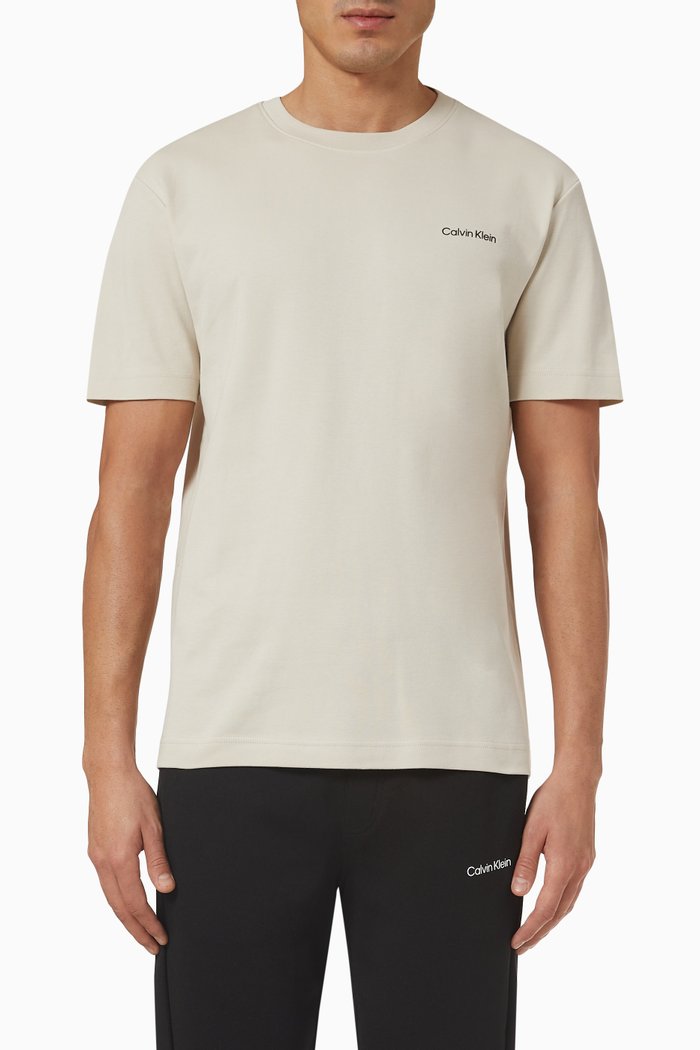 

Logo T-shirt in Cotton Interlock Blend, Neutral