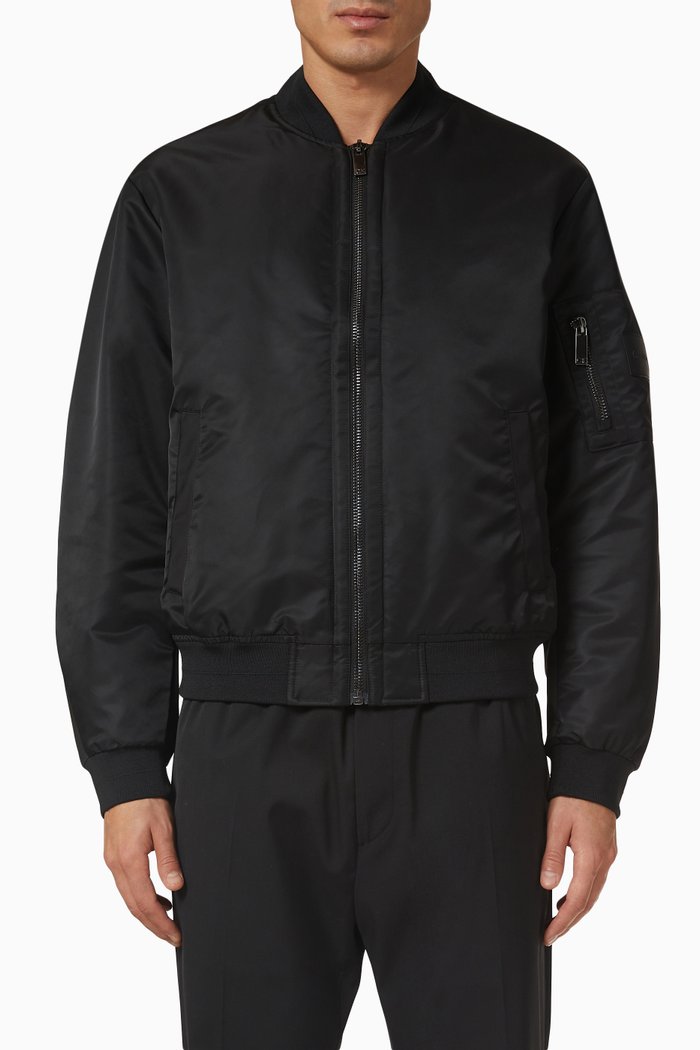 

Bomber Jacket in Sateen, Black