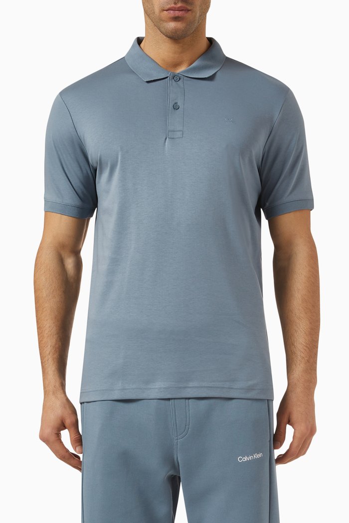 

Logo Polo Shirt in Cotton, Grey