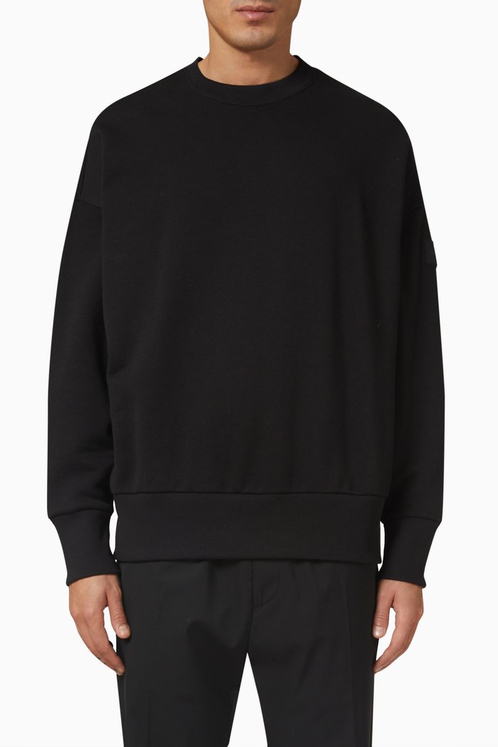 

Sweatshirt in French Terry, Black