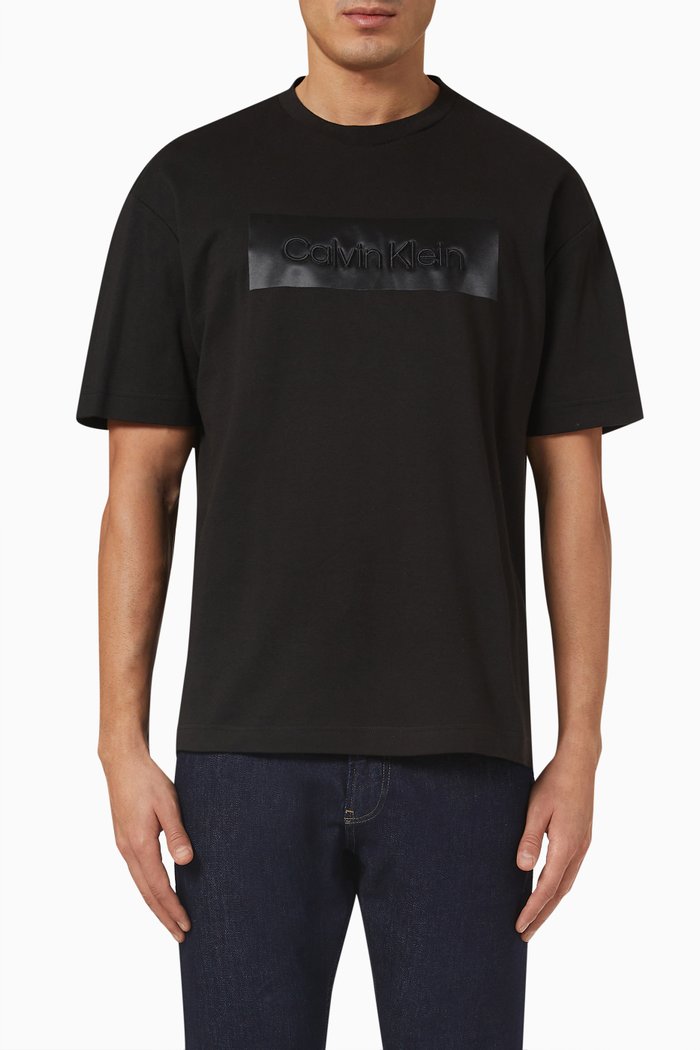 

Logo T-shirt in Cotton Interlock Blend, Black
