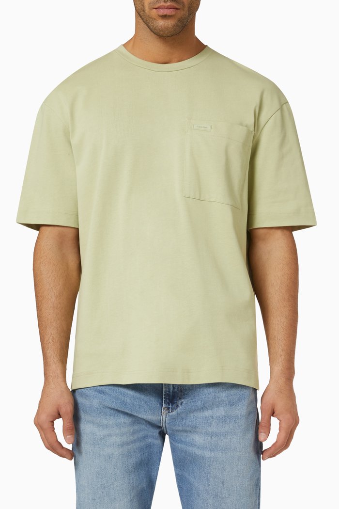

Modern Comfort Pocket T-shirt in Organic Cotton, Green