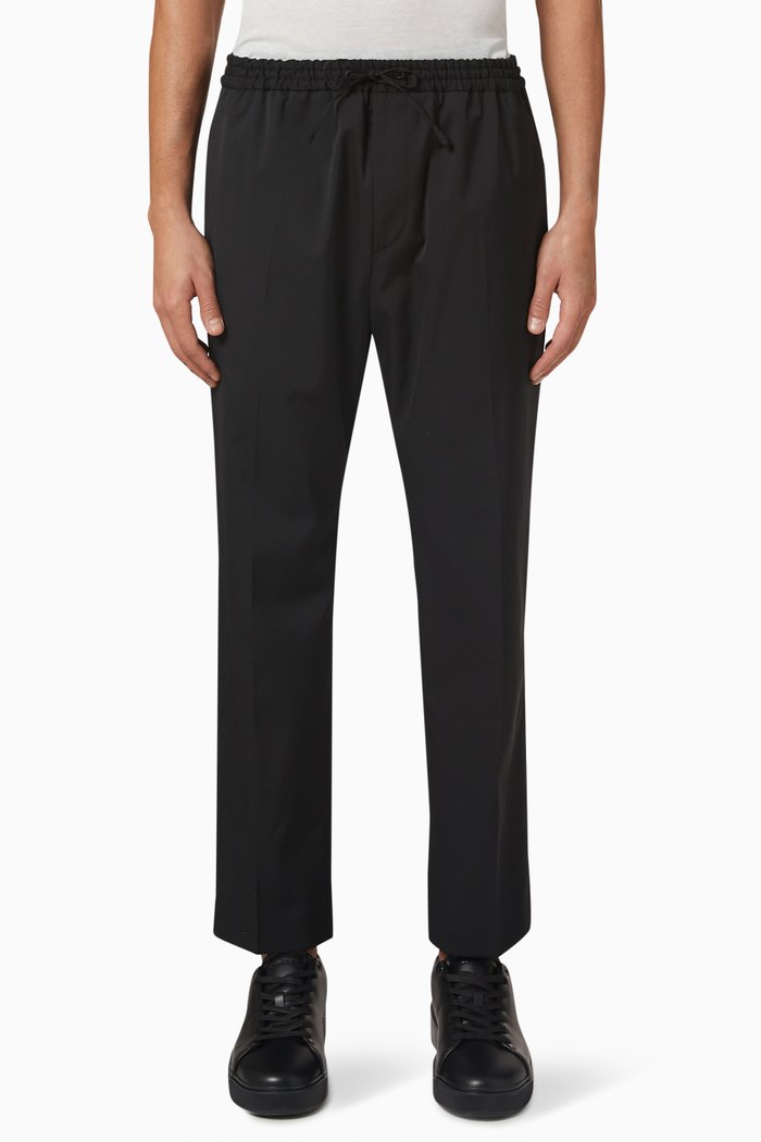 

Tailored Joggers in Gabardinee, Black