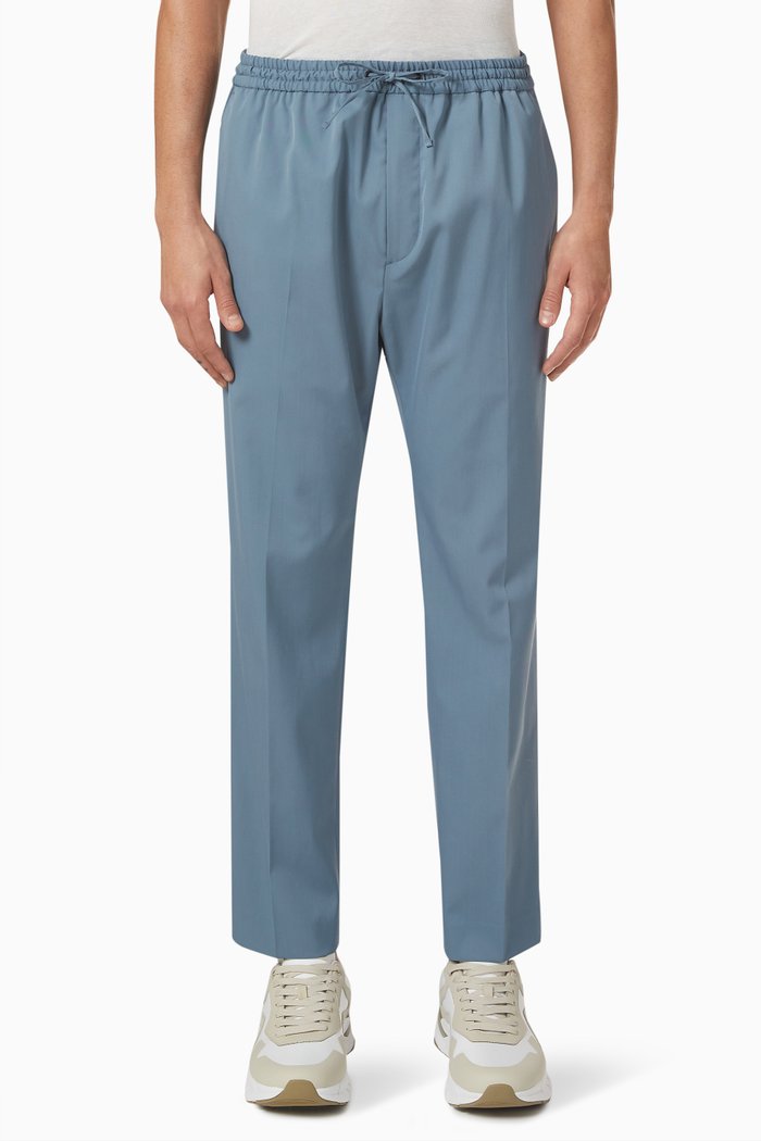 

Tailored Joggers in Gabardine, Grey