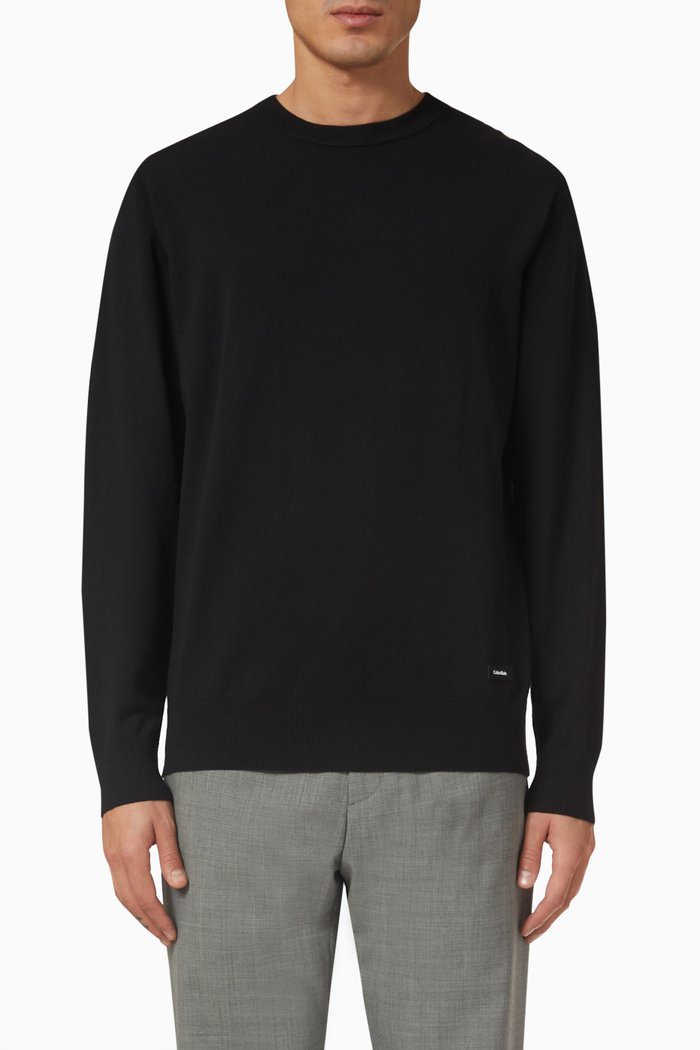 

Sweater in Lyocell Blend, Black