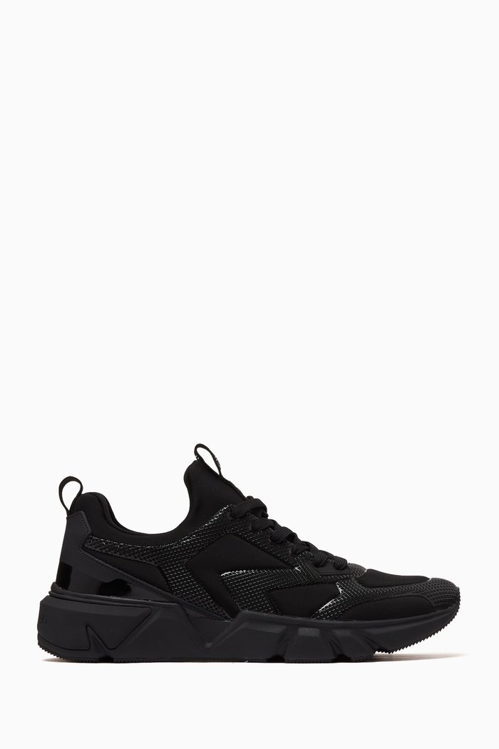 

Neo Mix Sneakers in Neoprene and Leather, Black