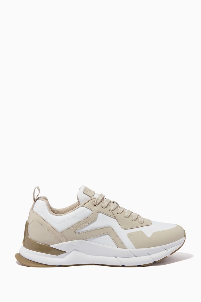 

Low Top Sneakers in Leather, Neutral