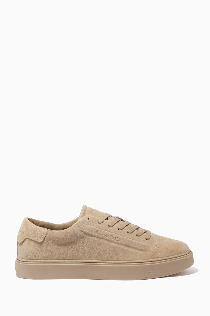 

Low Top Sneakers in Suede, Neutral