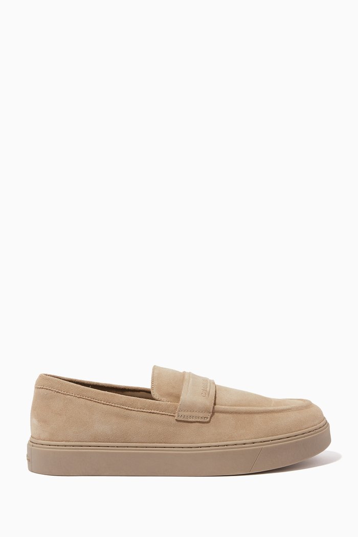 

Low Top Mocassins In Suede, Neutral