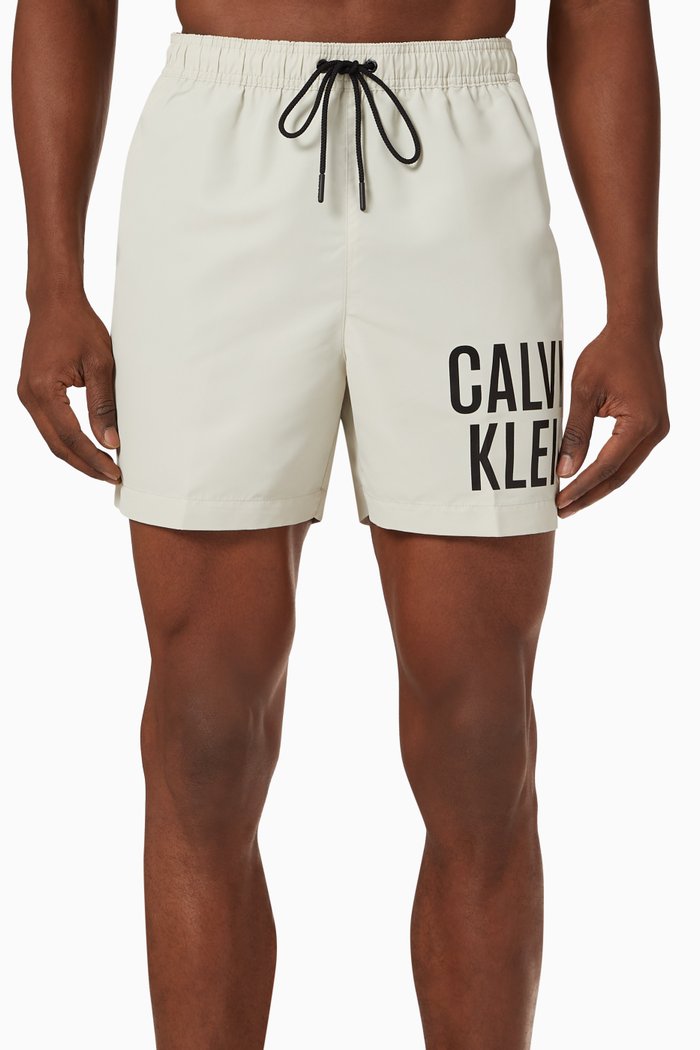 

Medium Logo Swim Shorts in Recycled Fabric, Neutral