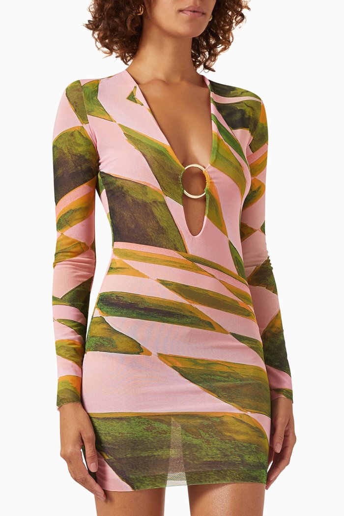 

Helios Ring Mini Dress, Pink