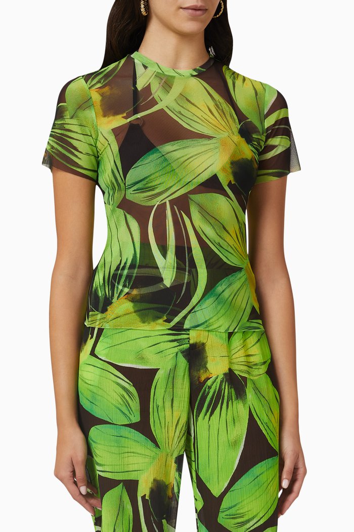 

Beach T-shirt in Mesh, Green