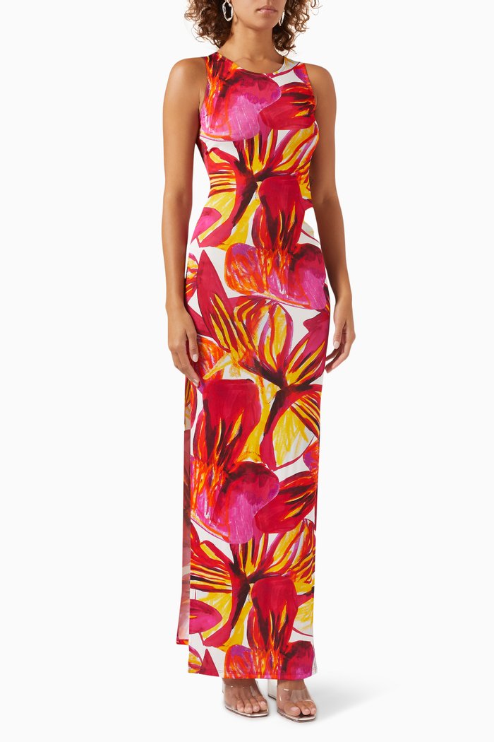 

Sea Breeze Maxi Dress in Jersey, Multicolour