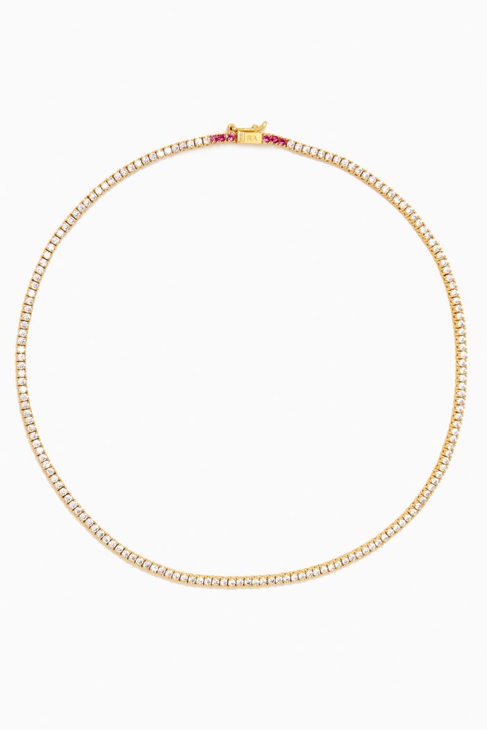 

Rally Tennis Necklace in Gold-plated Brass
