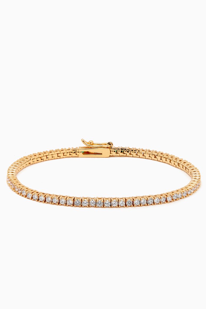 

Rally Tennis Bracelet in Gold-plated Brass
