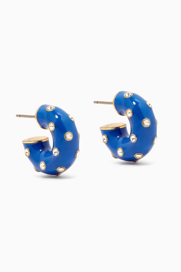 Twinkle Twinkle Chubbie Hoop Earrings, Blue