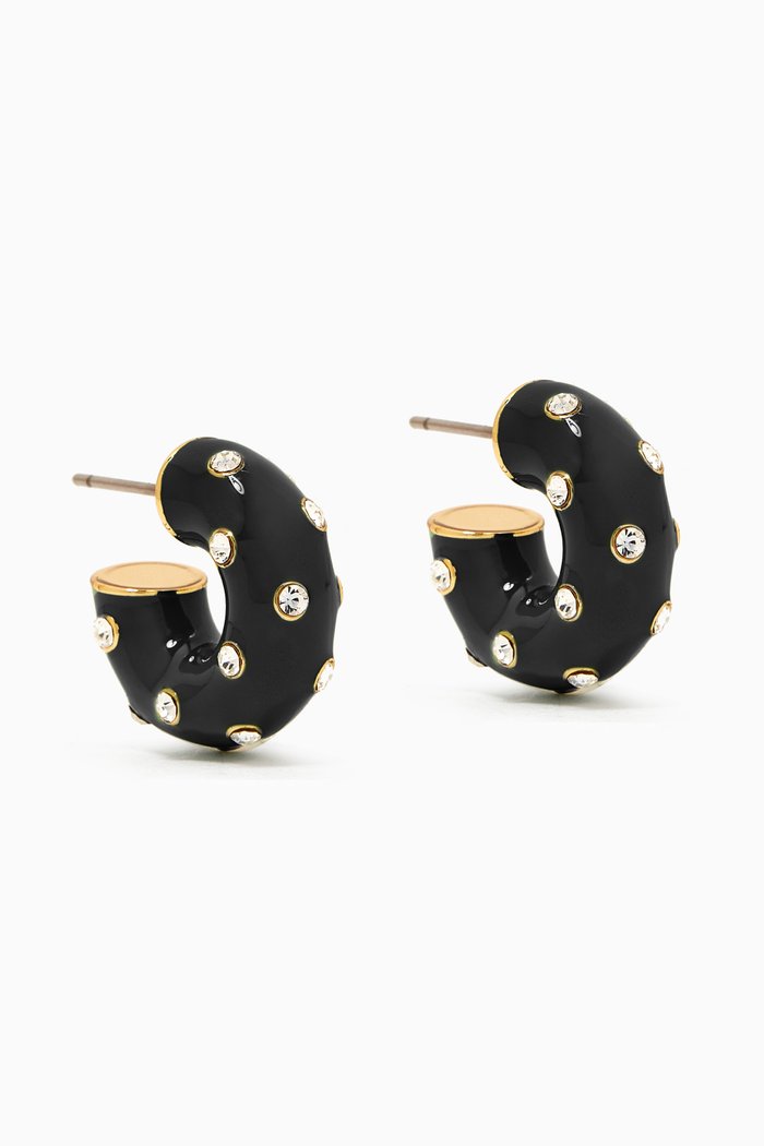

Twinkle Twinkle Chubbie Hoop Earrings, Black