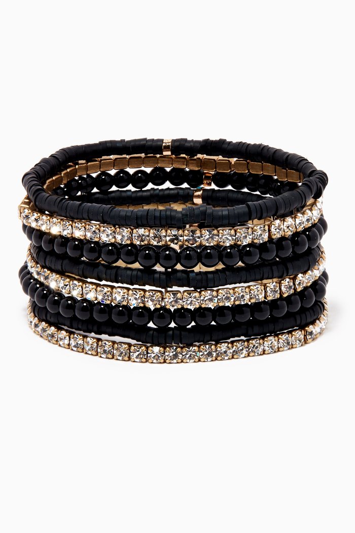 

Flash Dance Bracelet Bunch Set, Black
