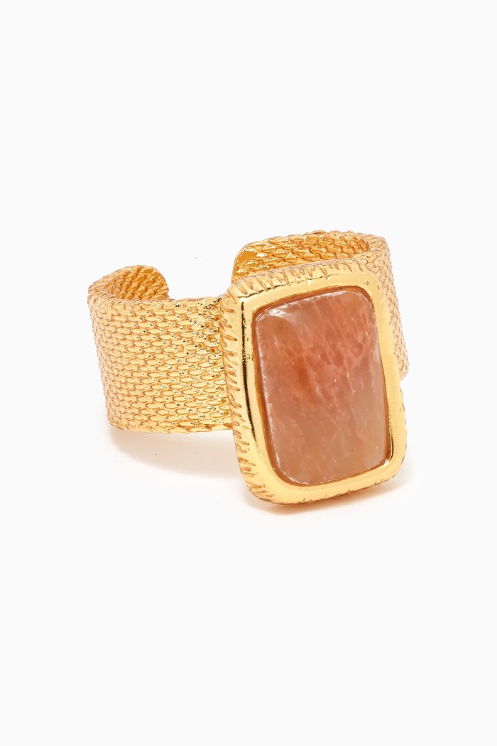 

Totem Pierre Ring in Gold-plated Metal, Pink