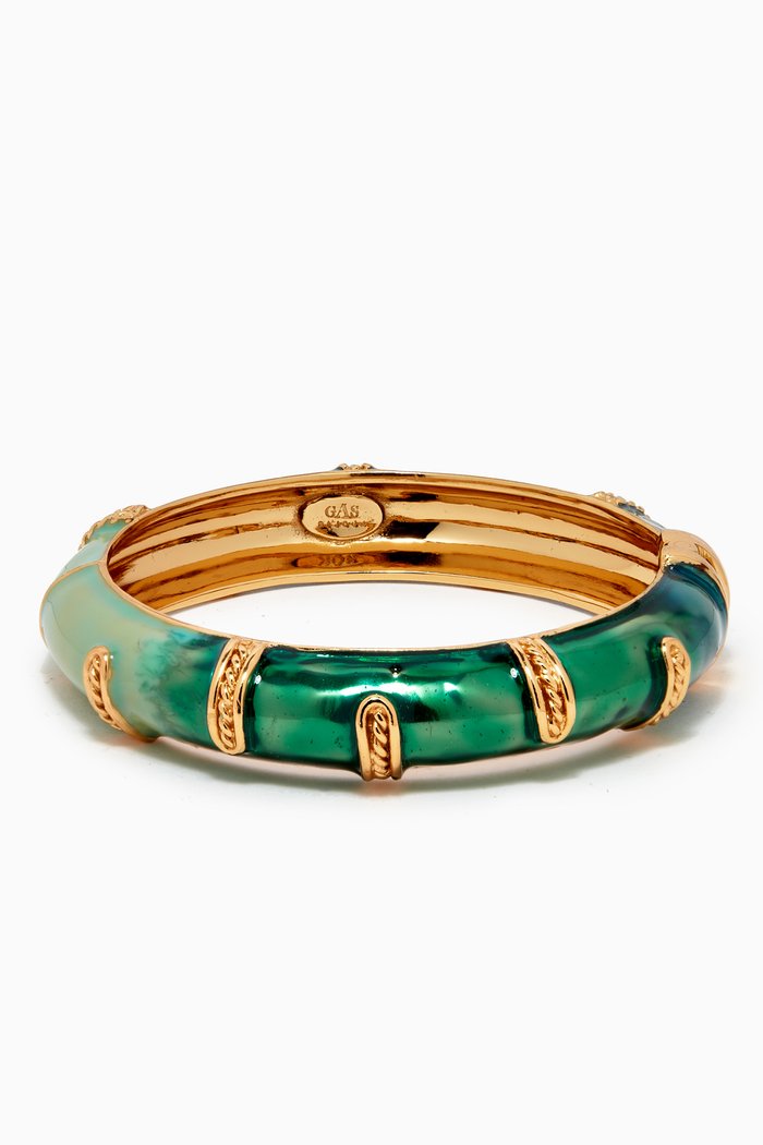 

Idra Bangle in Gold-plated Metal & Enamel, Multicolour