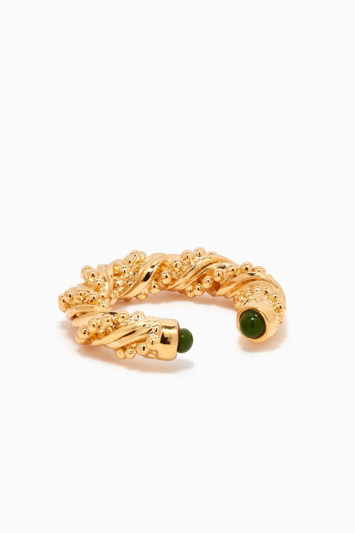 

Bonnie Ring in Gold-plated Metal, Green
