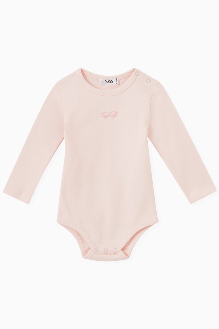 

Angel Bodysuit in Cotton, Pink