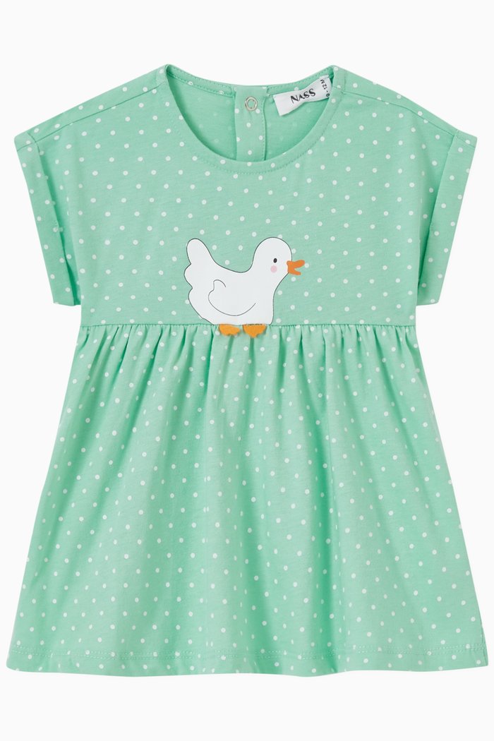 

Chickidie Polka-dot Dress, Green