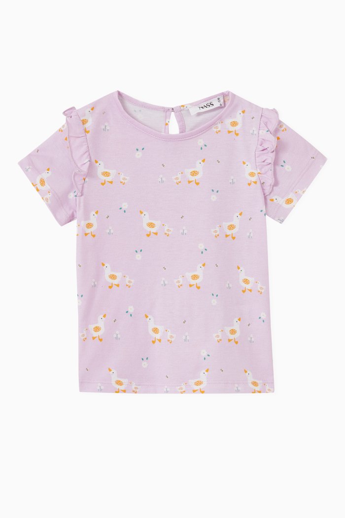 

Lil Birdie Printed Top, Purple