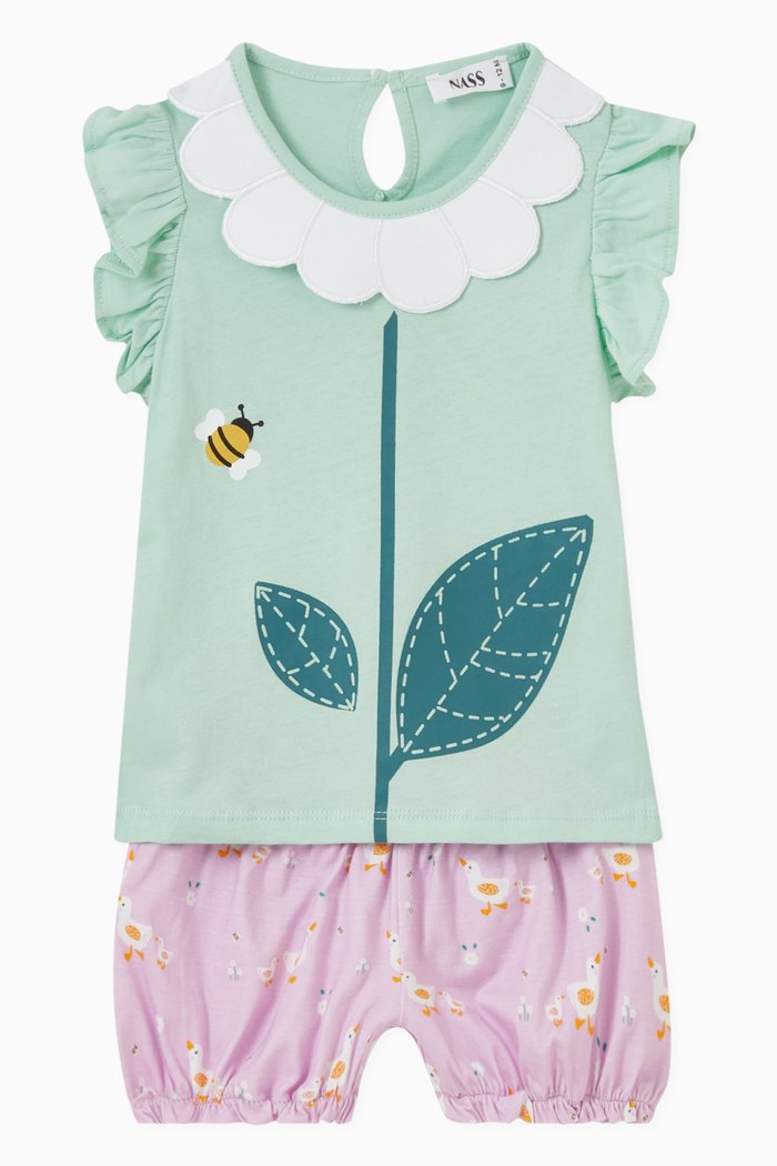 

Daisy Top & Bloomers Set, Green