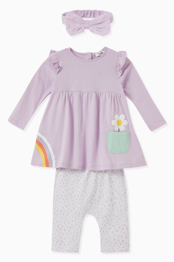 

Flora Set in Jersey, Purple