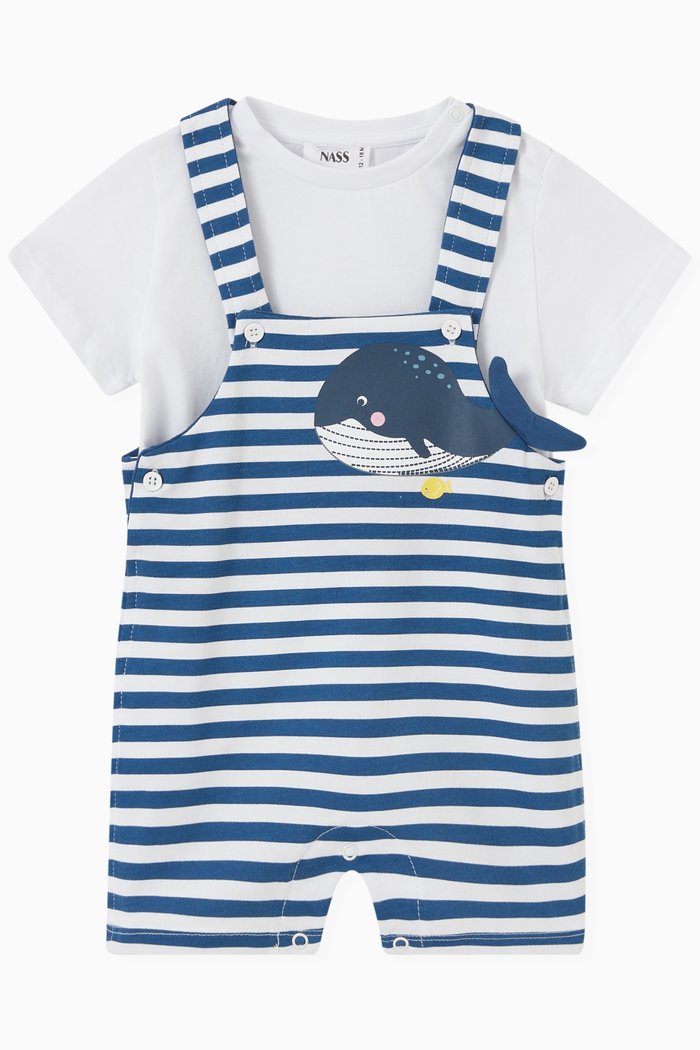 

Whaley Romper in Jersey, Blue