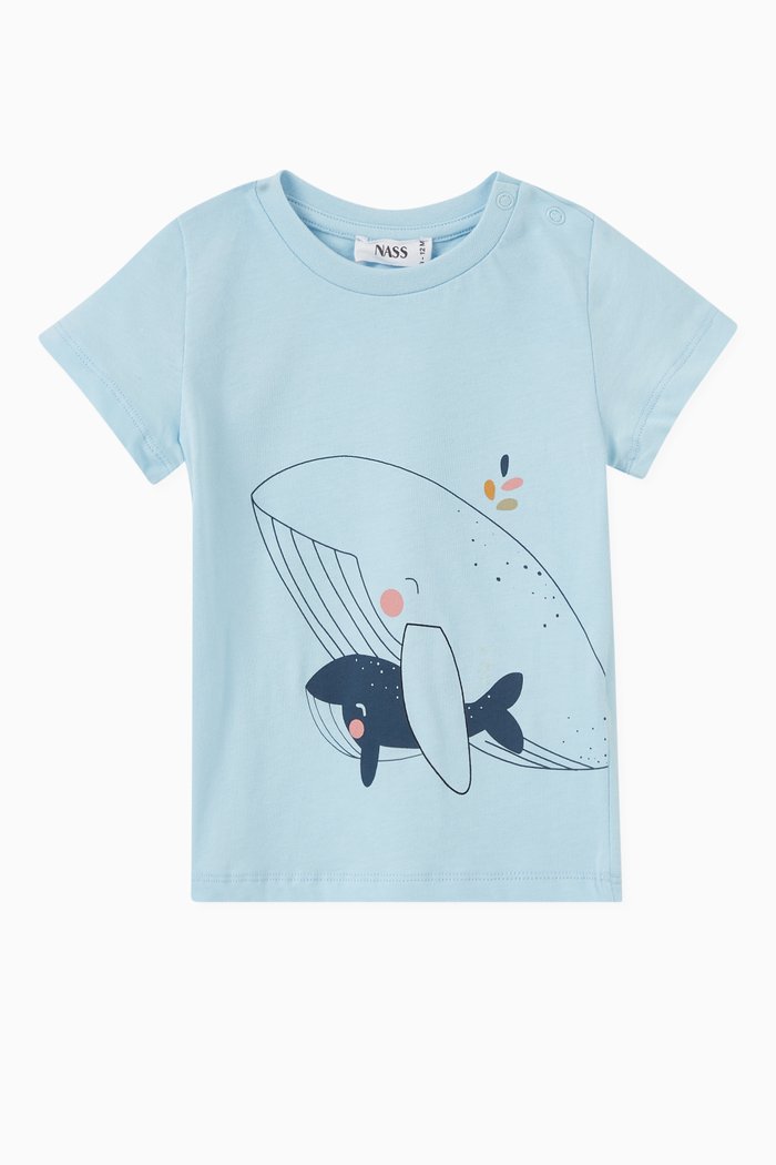 

Giant Whale-print T-shirt, Blue