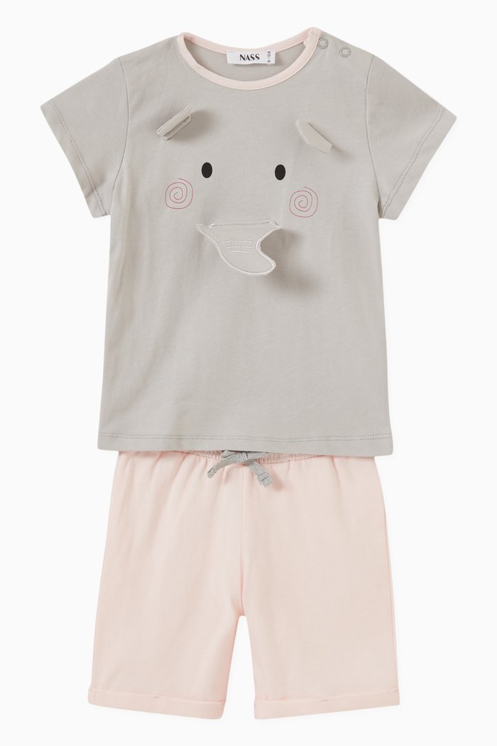 Ellie T-shirt & Shorts Set, Pink