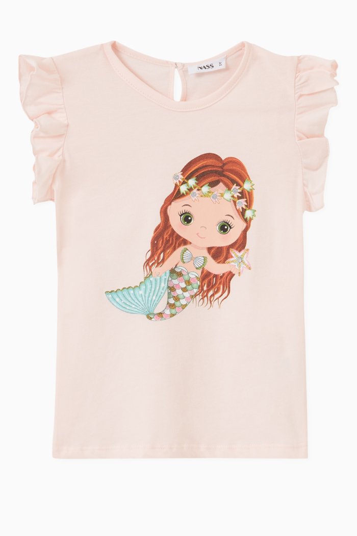 

Arianna Mermaid Top in Jersey, Pink