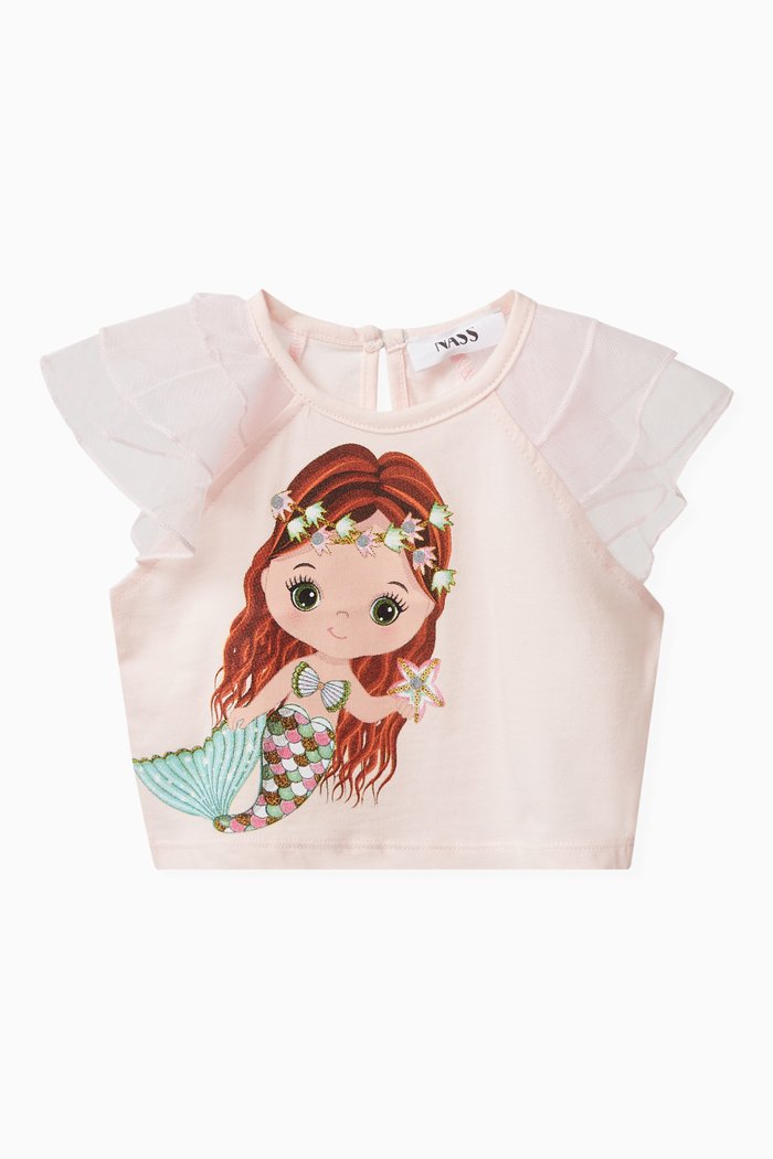 

Mermaid-print Top, Pink