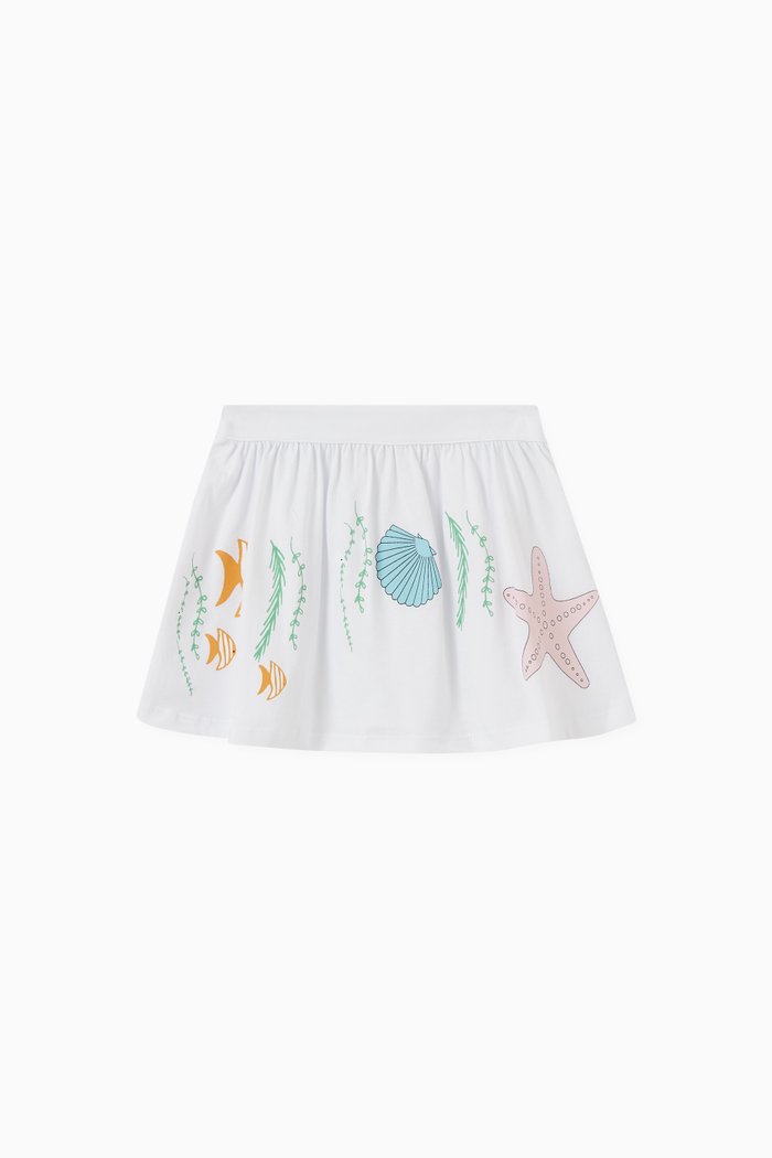 

Dora Printed Skirt, White
