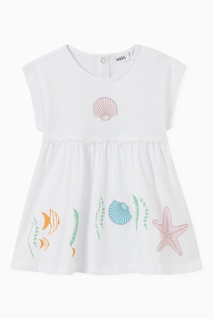 

Dora Printed Dress, White