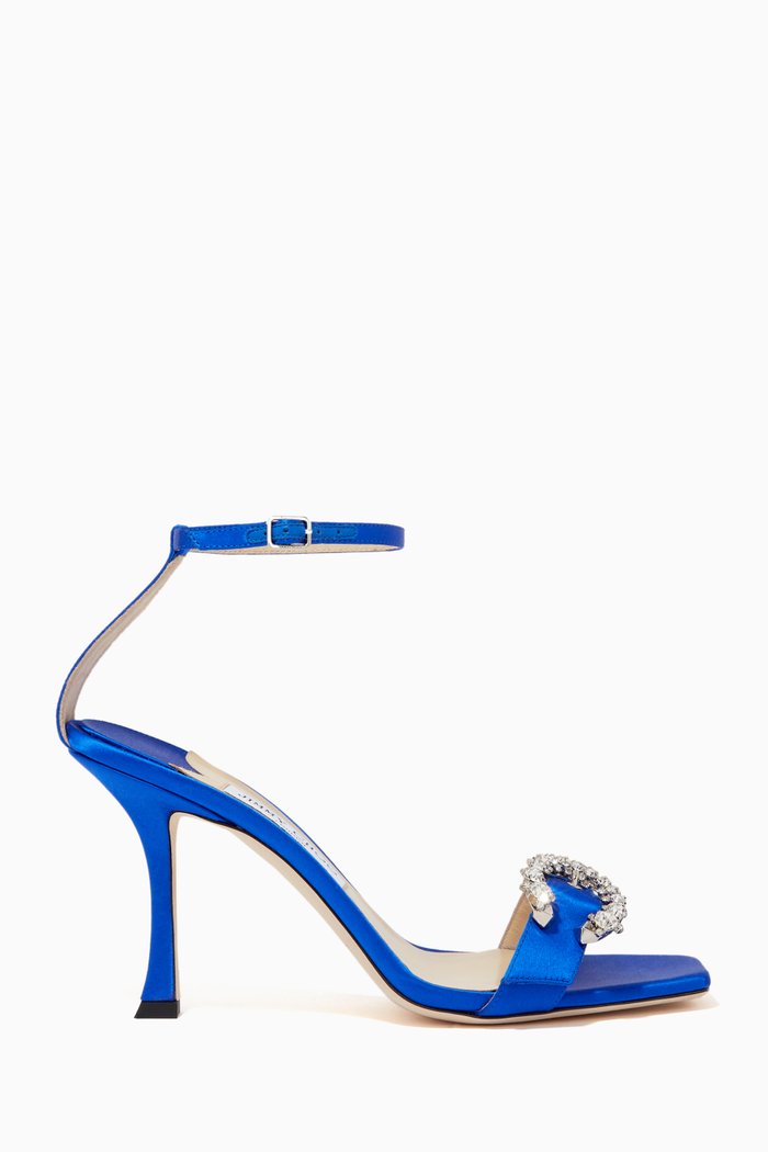 Marsai 90 Sandals in Satin, Blue