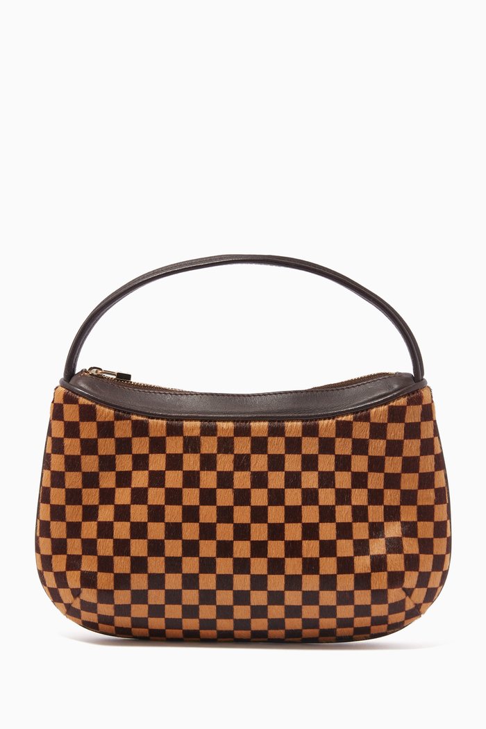 

Check Shoulder Bag in Pony Hair, Multicolour