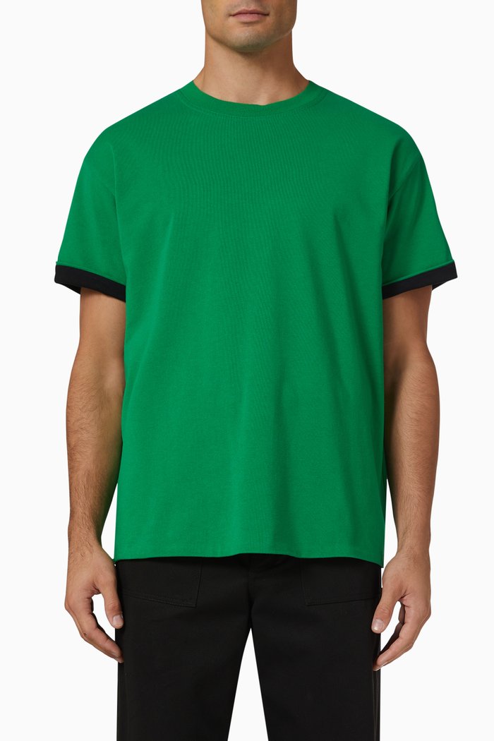 

Double Layered T-shirt in Cotton Jersey, Green