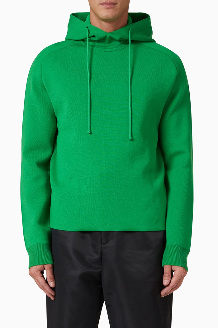 

Sweatshirt in Double Merino Wool, Green