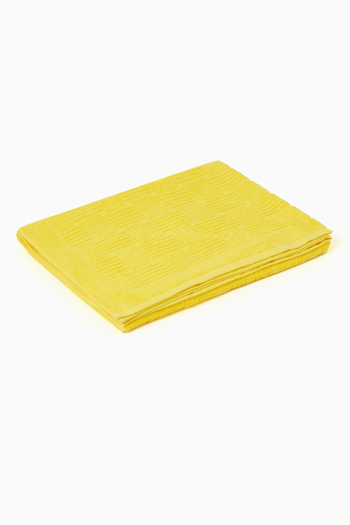 

Intreccio-patterned Beach Towel in Cotton Terry, 100 x 170cm, Yellow