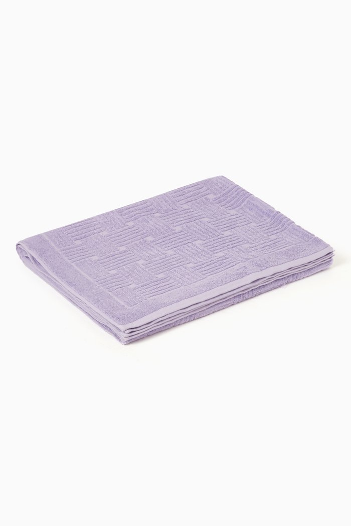 

Intreccio-patterned Beach Towel in Cotton Terry, 100 x 170cm, Purple
