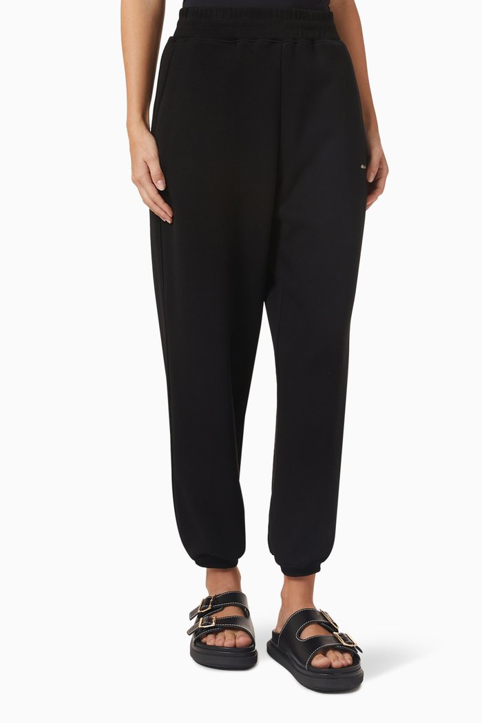 

Relaxed Sweatpants in Compact French-terry, Black