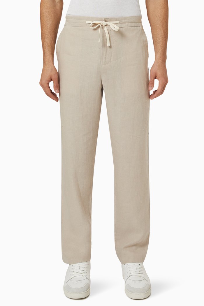 

Drawstring Pants in Hemp, Neutral